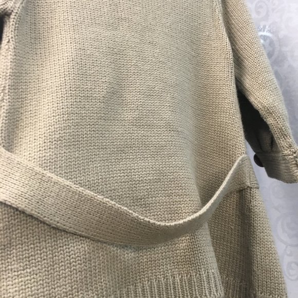 1/2 Bell Sleeved Belted Knit Sweater Cardigan - Picture 13 of 13